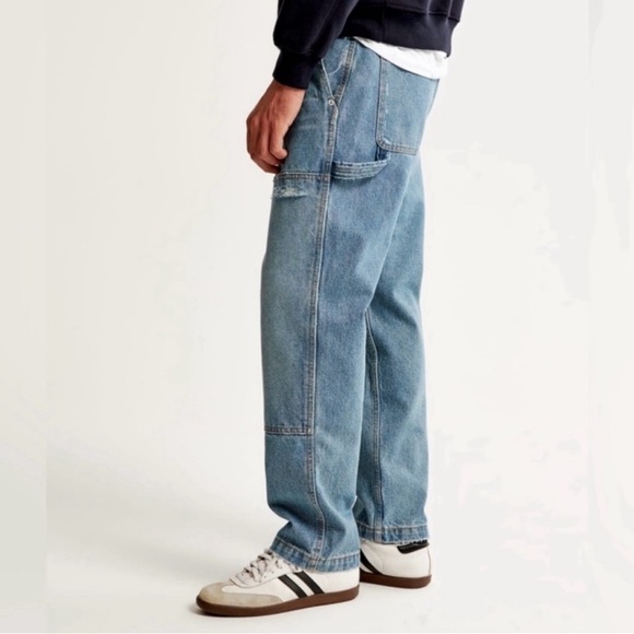 ABERCROMBIE AND FITCH Men’s Loose Workwear Jeans 32x34 - Picture 2 of 9